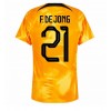 Herren Fußballbekleidung Niederlande Frenkie de Jong #21 Heimtrikot WM 2022 Kurzarm